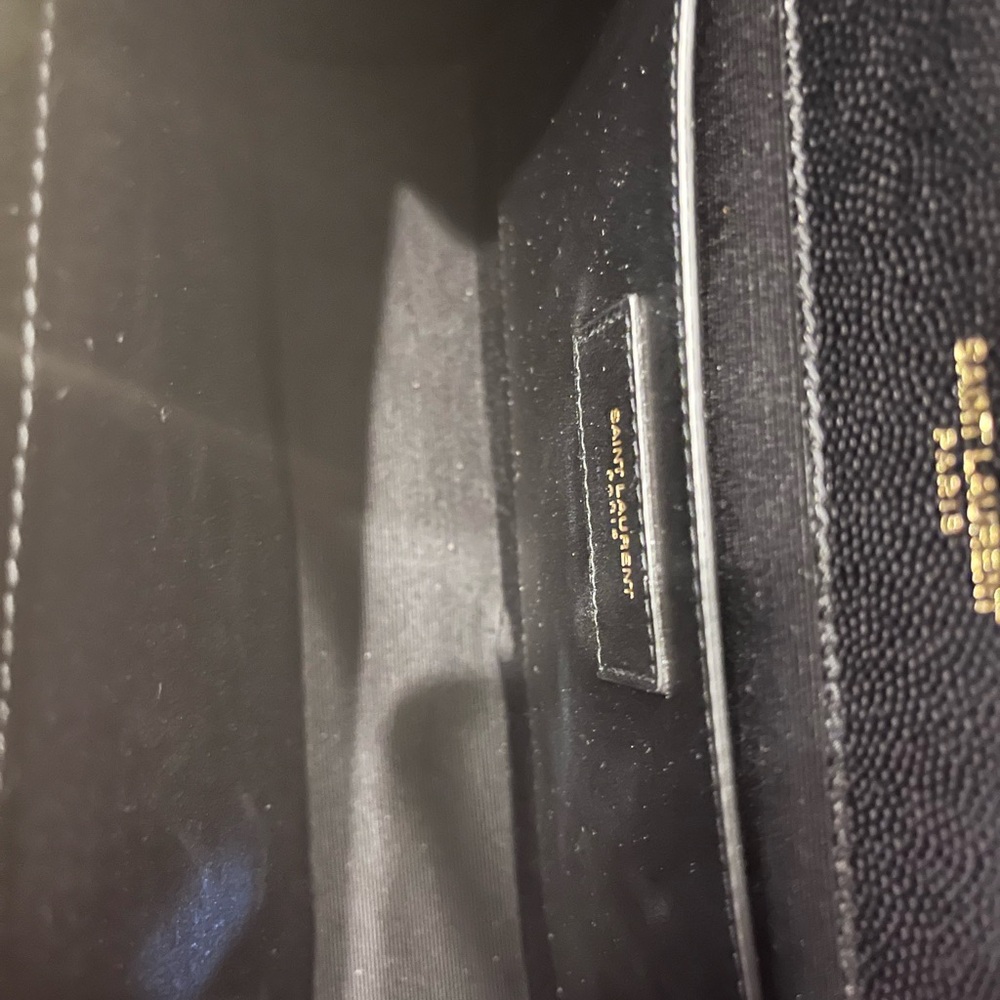 Yves Saint Laurent Black Chevron Shoulder Bag - Picture 12 of 12